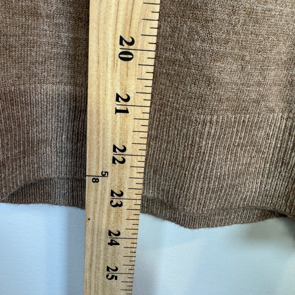 Carolyn‎ Taylor Tan Mock Neck Sweater Back Zip Knit Womens M 90s Vintage Neutral - Picture 4 of 6